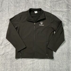 HPI Topgolf Mens Softshell Jacket Black Full Zip Fleece Lined TG9282BK Large